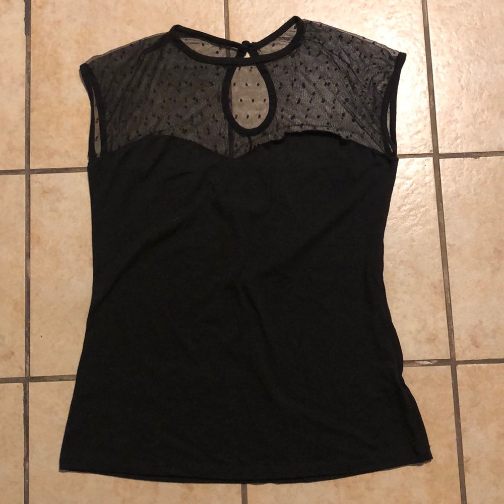 Rocksteady black lace cotton top